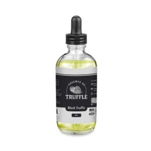 Black Truffle Essence 4 oz bottle, center panel with logo, size, and branding prominently displayed.
