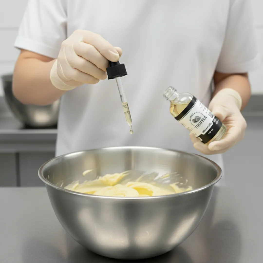 Pre-mixing truffle extract into a small butter portion before adding to the main batch.