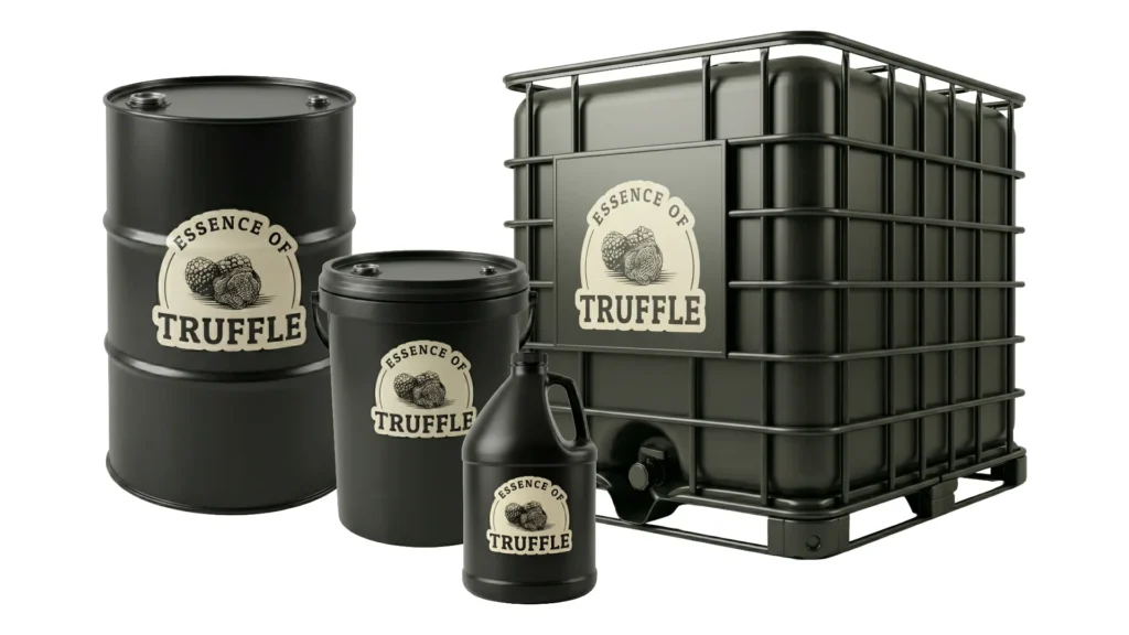 Truffle Flavoring For Large Scale Truffle Oil Manufacturing - Group Product Shot - Wholesale Sizes