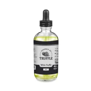 White Truffle Essence 4 oz bottle, center panel with logo, size, and branding prominently displayed.